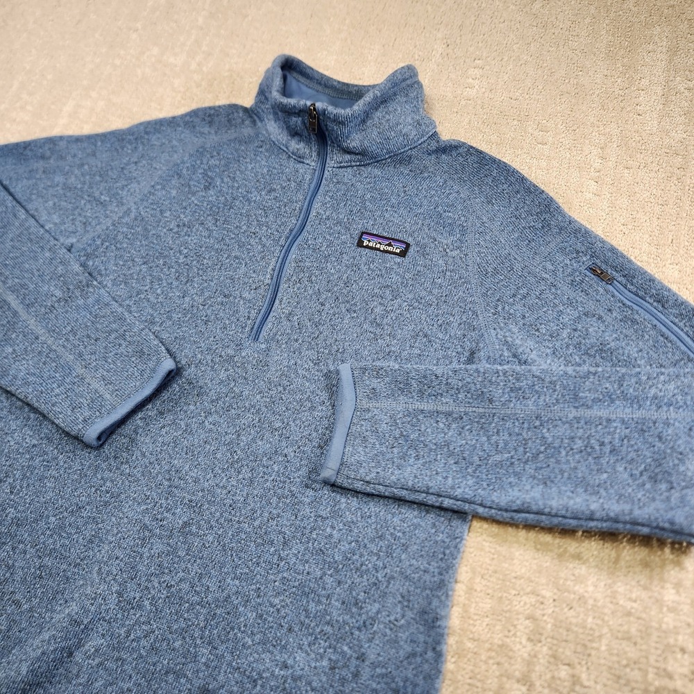 Patagonia Better Sweater Women Medium Blue 1/4 Zip Pullover Gorpcore Knit Fleece